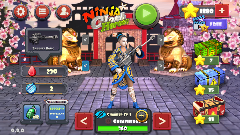 Игра Ninja Clash Heroes играть онлайн в браузере