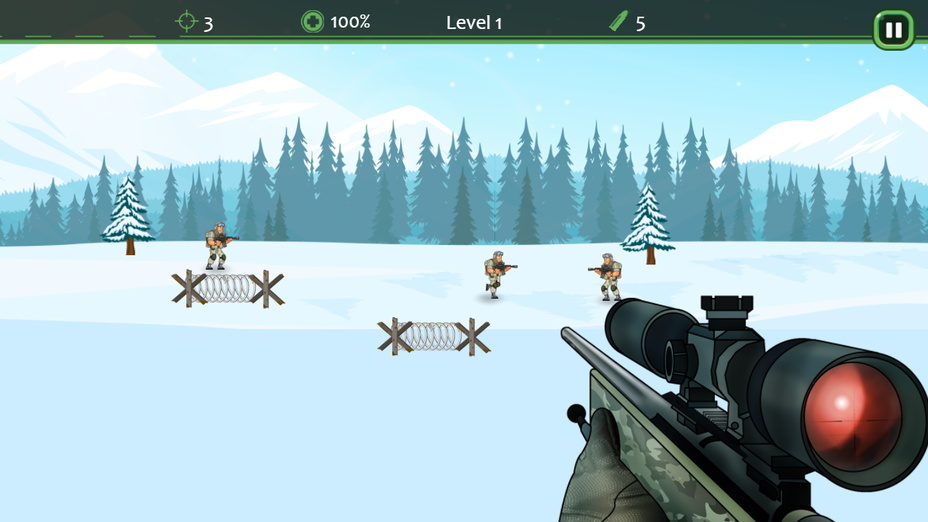 Игра Snow Sniper играть онлайн в браузере