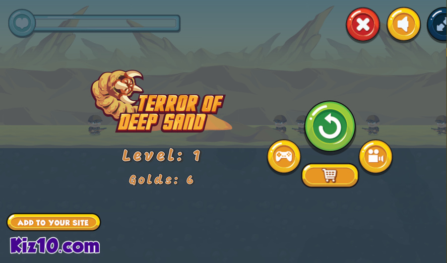 Игра Terror Of Deep Sand играть онлайн в браузере