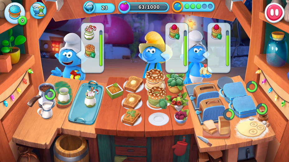 Игра The Smurfs Cooking играть онлайн в браузере