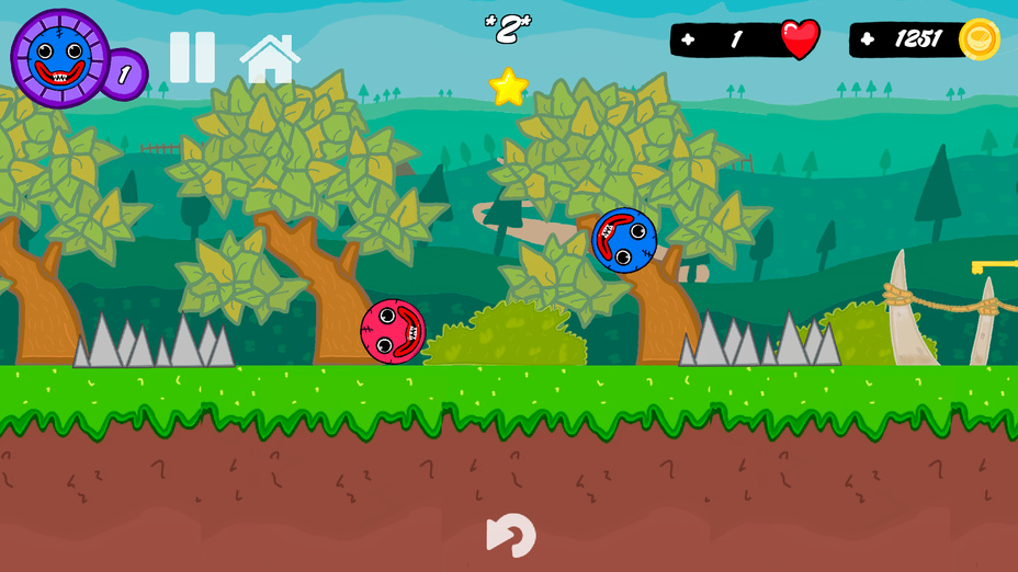 Игра Blue and Red Ball играть онлайн в браузере