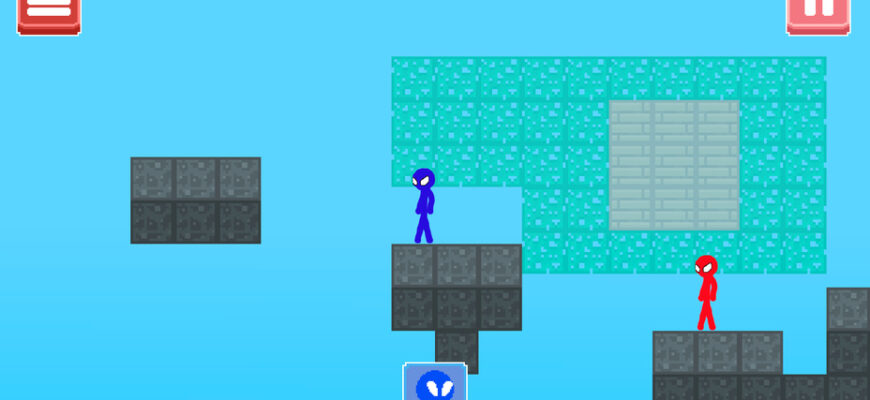 Stickman Blockworld Parkour 2