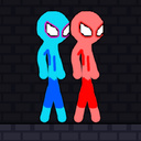 Играть в Red and Blue Stickman Rope онлайн без регистрации