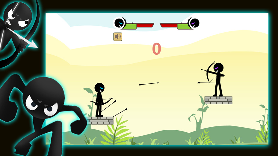 Игра Stickman Archer играть онлайн в браузере