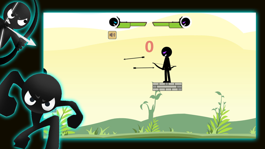 Игра Stickman Archer играть онлайн в браузере