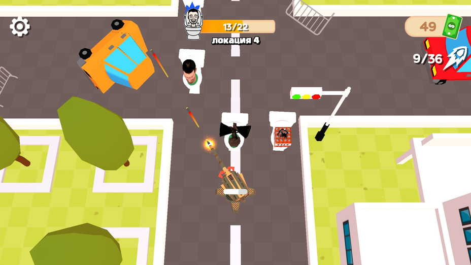 Игра Скибиди Атака: Защити Камерамена 3D играть онлайн в браузере