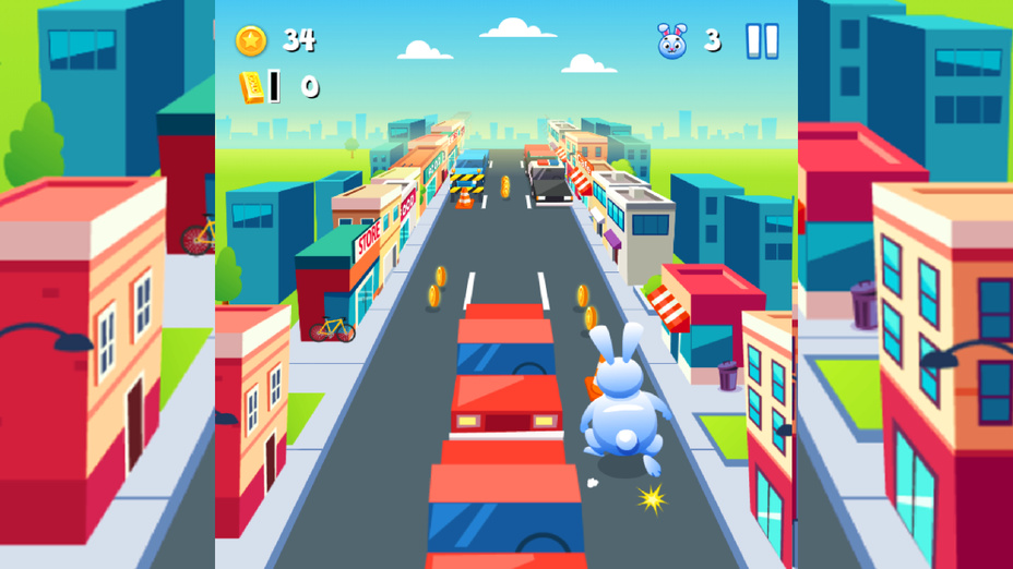 Игра Talking Bunny Gold Run играть онлайн в браузере