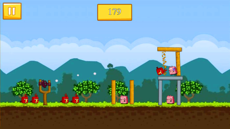 Игра Birds Slingshot играть онлайн в браузере