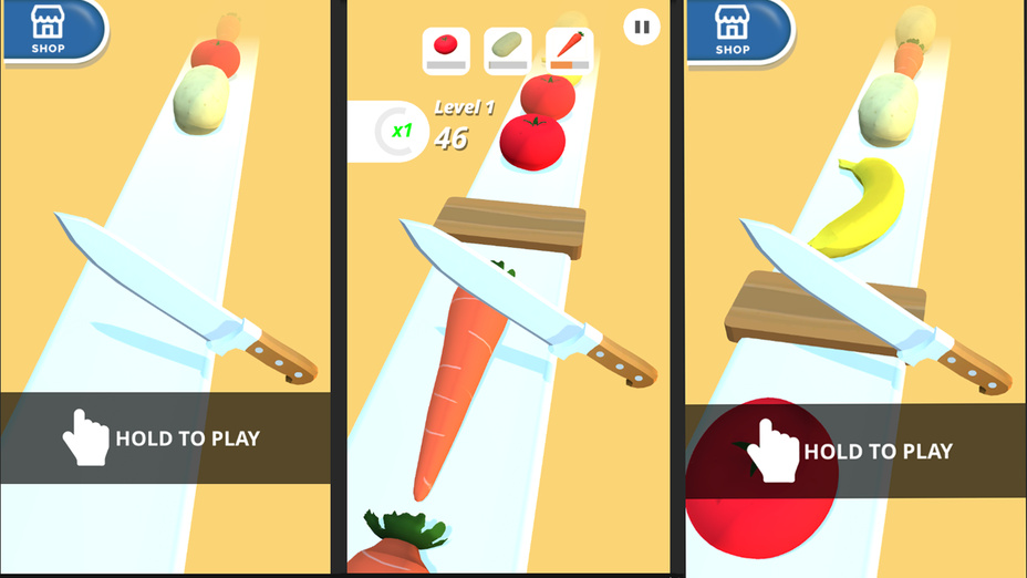 Игра Perfect Slice 3D играть онлайн в браузере