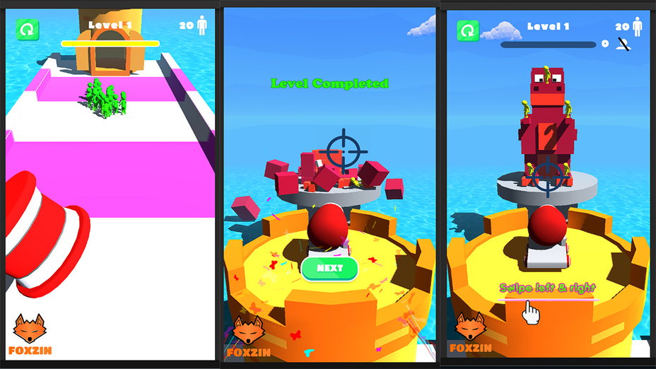 Игра Crowd Color 3D играть онлайн в браузере