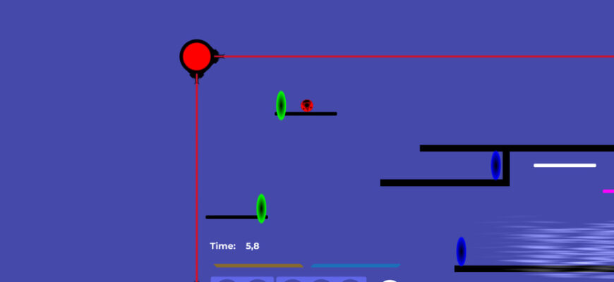 Мяч и Лазеры: Платформер