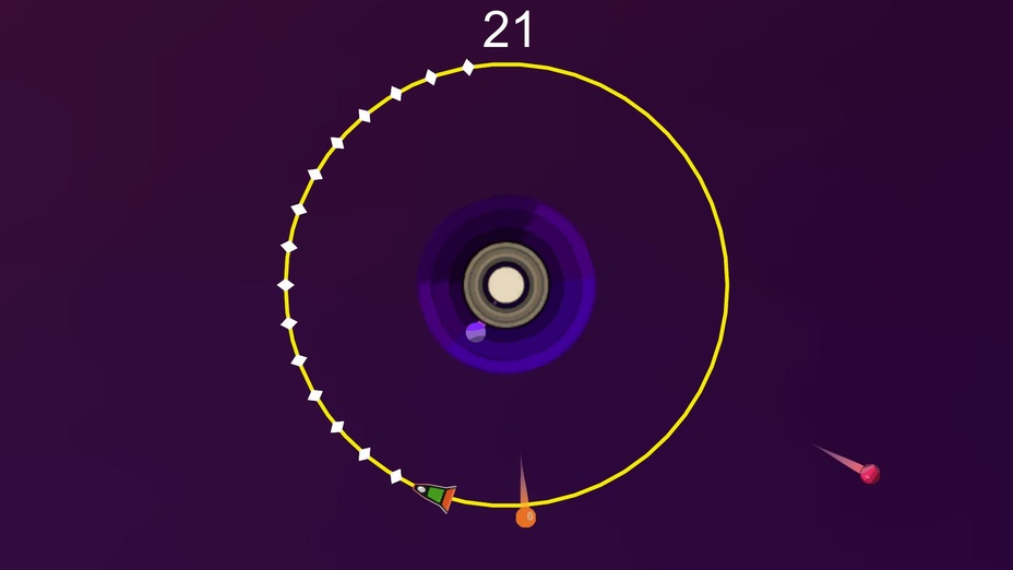 Игра Космическая орбита аркада с планетами играть онлайн в браузере