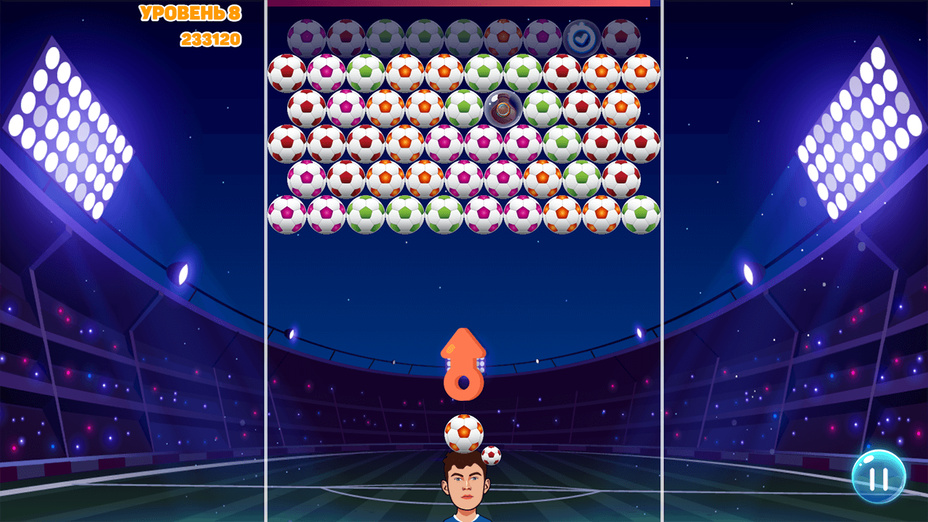 Игра Soccer Bubble Shooter играть онлайн в браузере