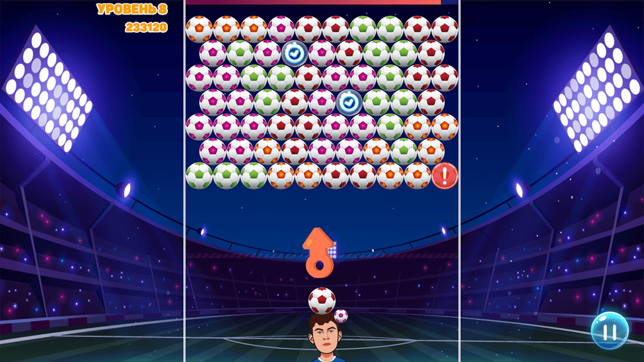 Игра Soccer Bubble Shooter играть онлайн в браузере