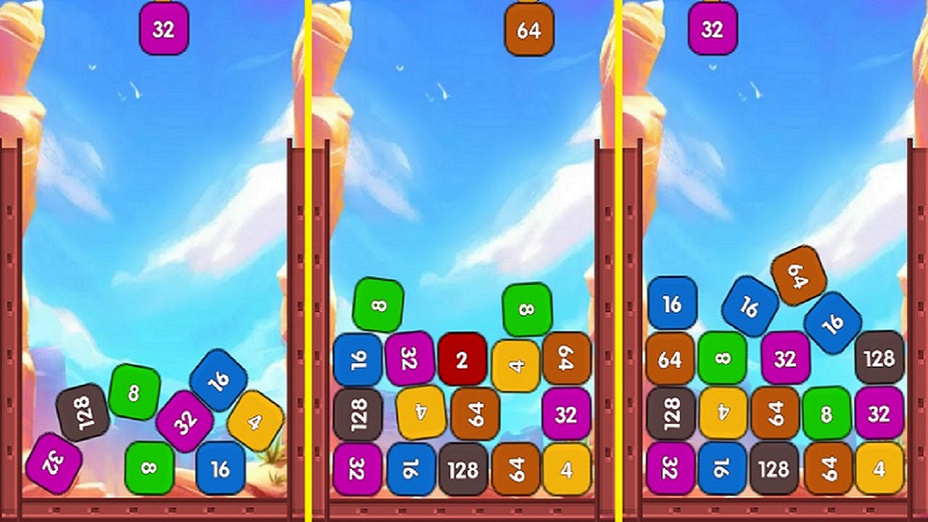 Игра Funny Cubes 2048 играть онлайн в браузере