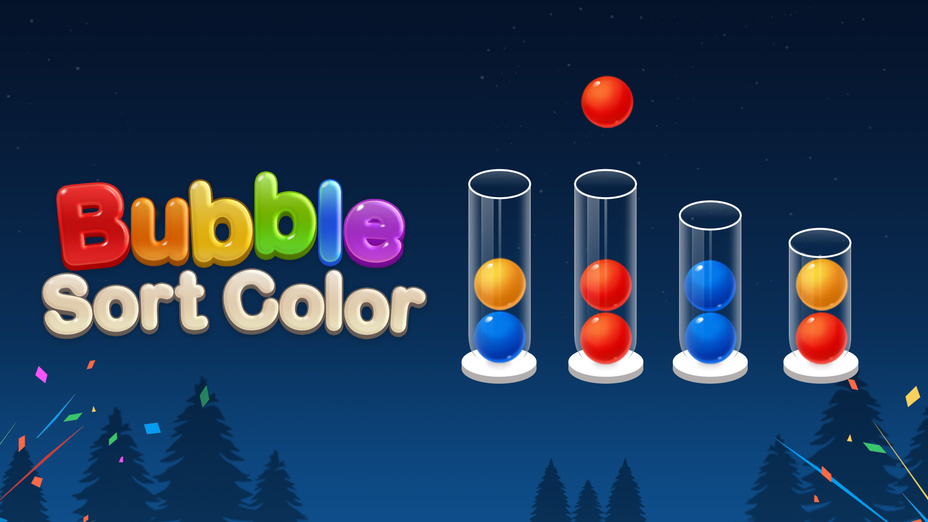 Игра Bubble Sort Color играть онлайн в браузере