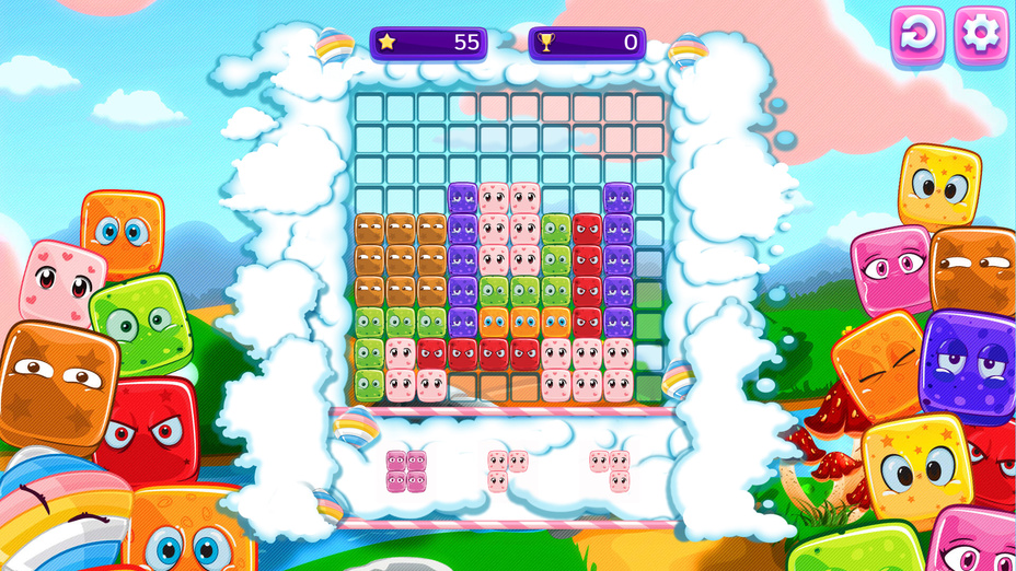 Игра Эволюция Gummy Blocks играть онлайн в браузере