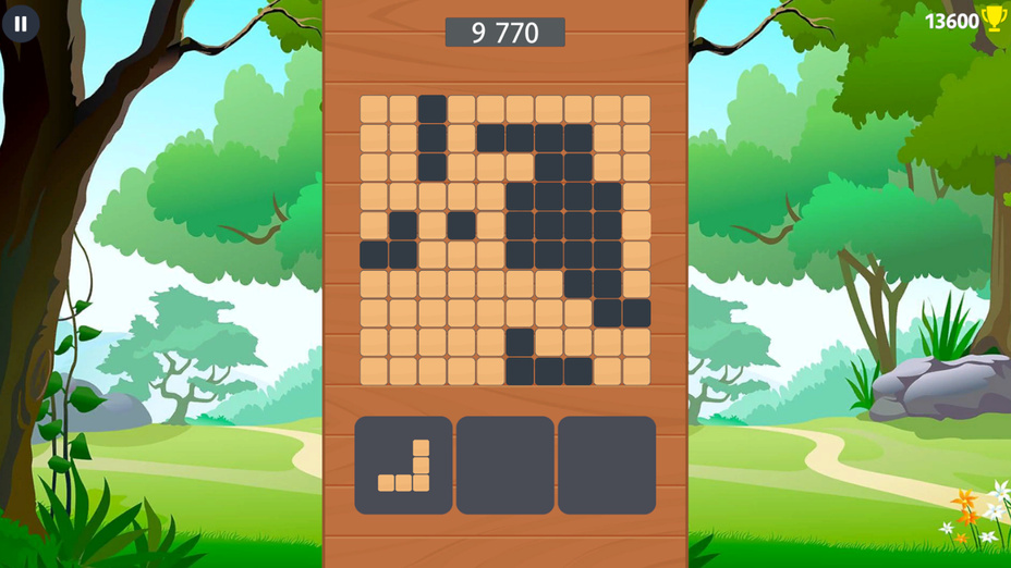 Игра Wooden 100 Block Puzzle играть онлайн в браузере