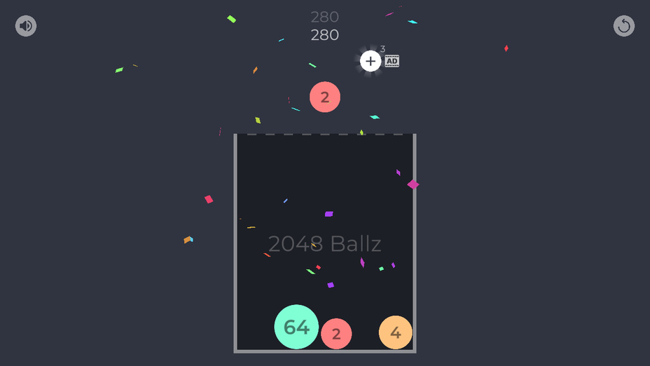 Игра 2048 Ballz - Шарики играть онлайн в браузере