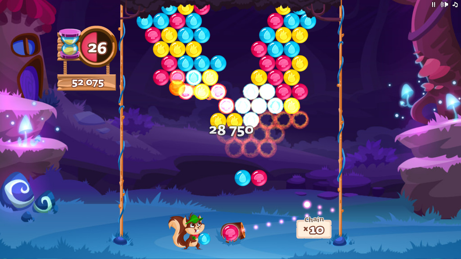 Игра Bubble Woods играть онлайн в браузере