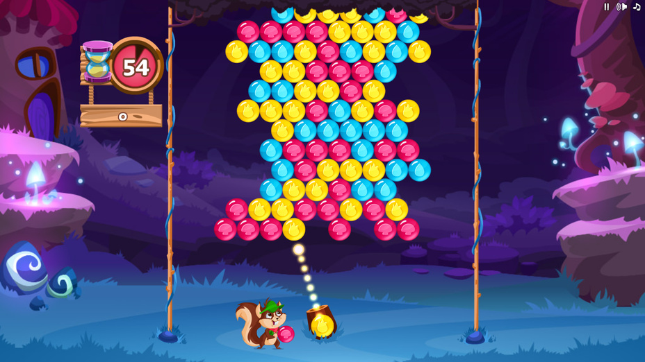 Игра Bubble Woods играть онлайн в браузере