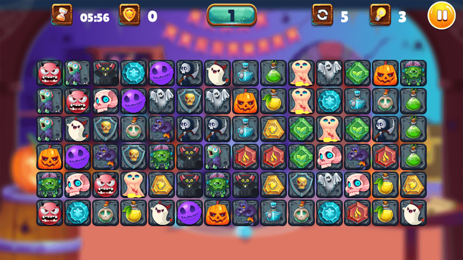 Игра Halloween Magic Connect играть онлайн в браузере