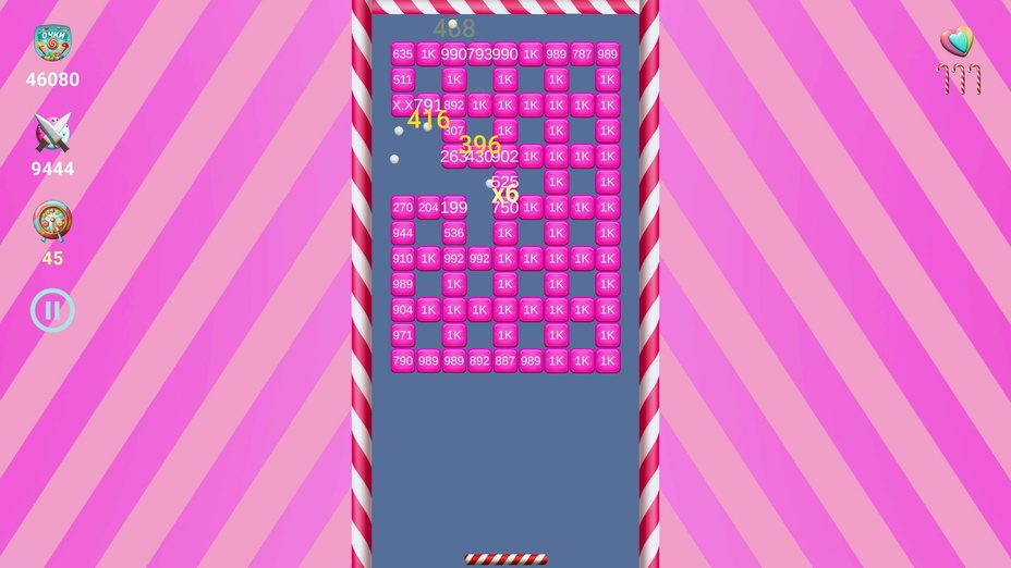 Игра Candy Arkanoid играть онлайн в браузере