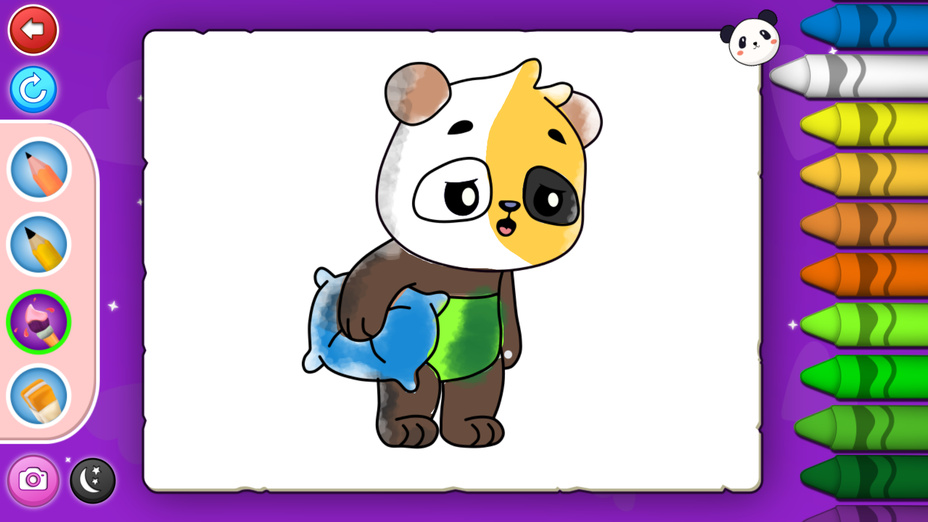 Игра Panda Coloring играть онлайн в браузере