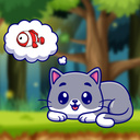 Играть в Котёнок и рыбка онлайн без регистрации