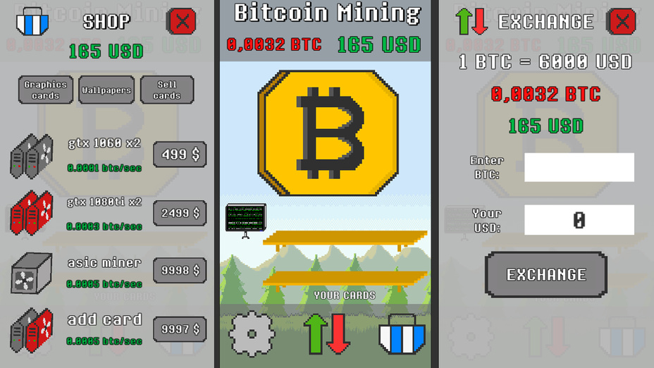 Игра Bitcoin Mining играть онлайн в браузере