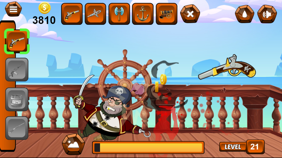 Игра Kick The Pirate играть онлайн в браузере