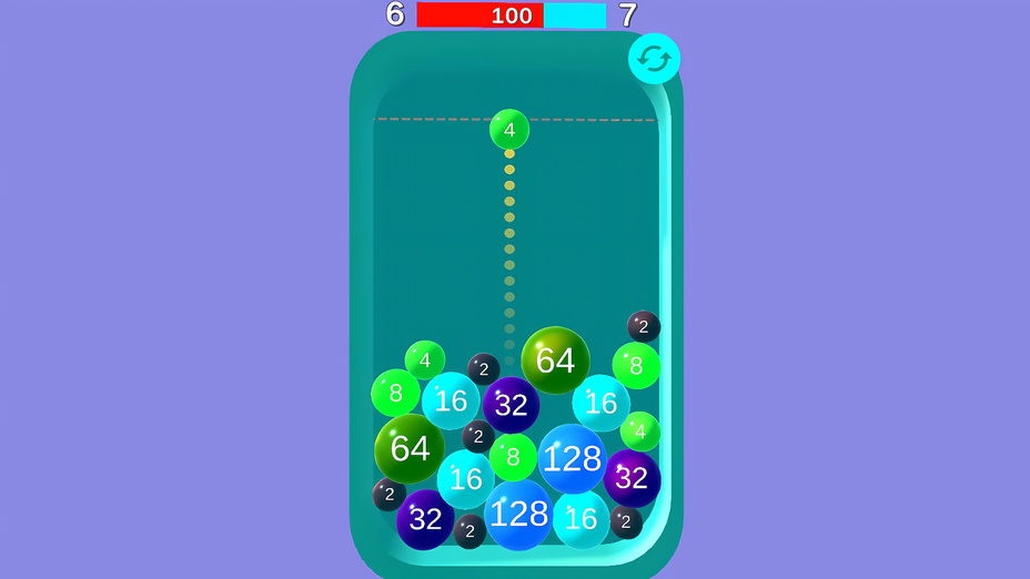 Игра 2048 Эволюция: Соединяй шарики играть онлайн в браузере