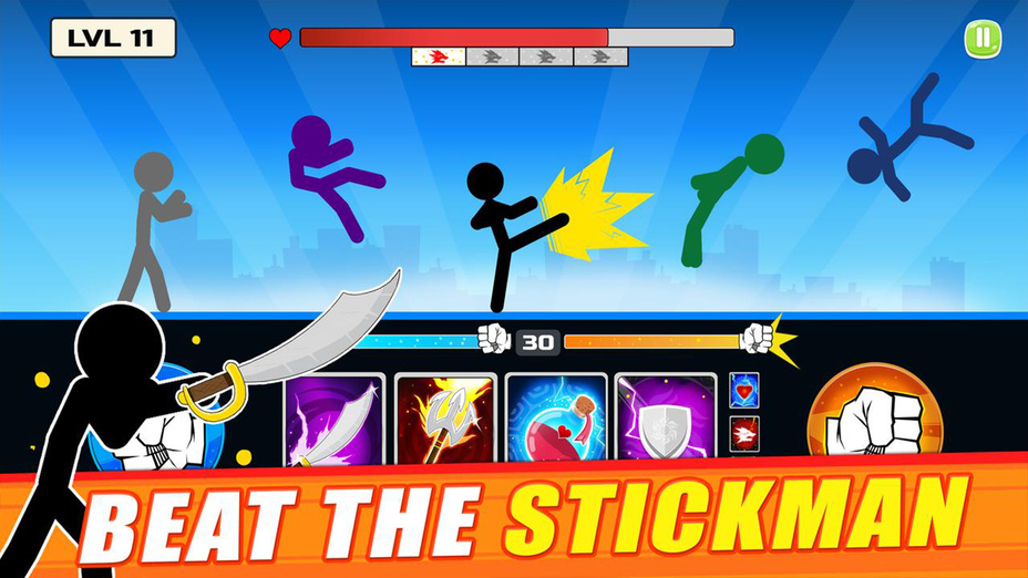 Игра Stickman Fighting играть онлайн в браузере