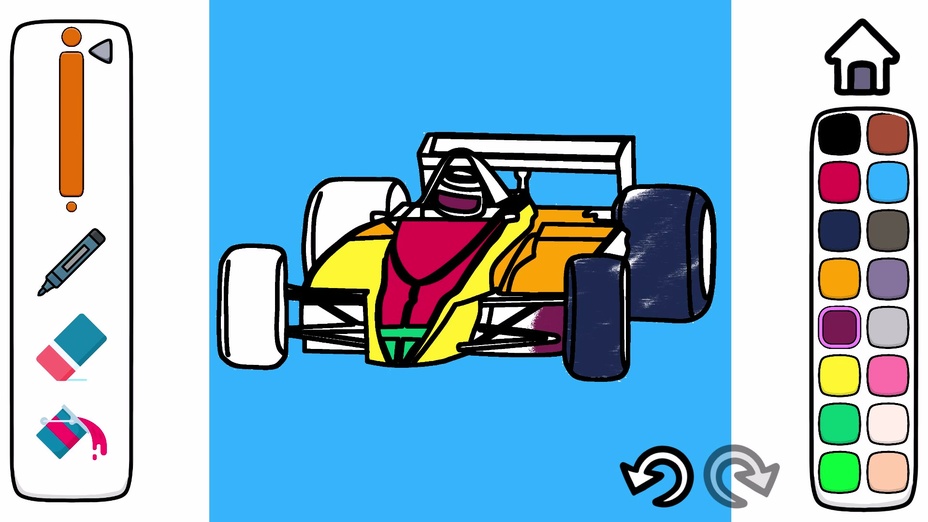 Игра Раскраски - Машины, для детей онлайн без регистрации играть бесплатно в браузере Игра Раскраски - Машины, для детей играть онлайн в браузере