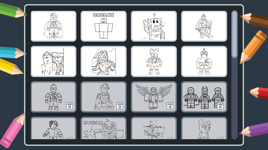 Игра Роблокс Раскраски играть онлайн в браузере