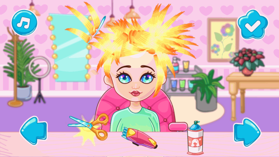 Игра Hair Salon Playtime играть онлайн в браузере