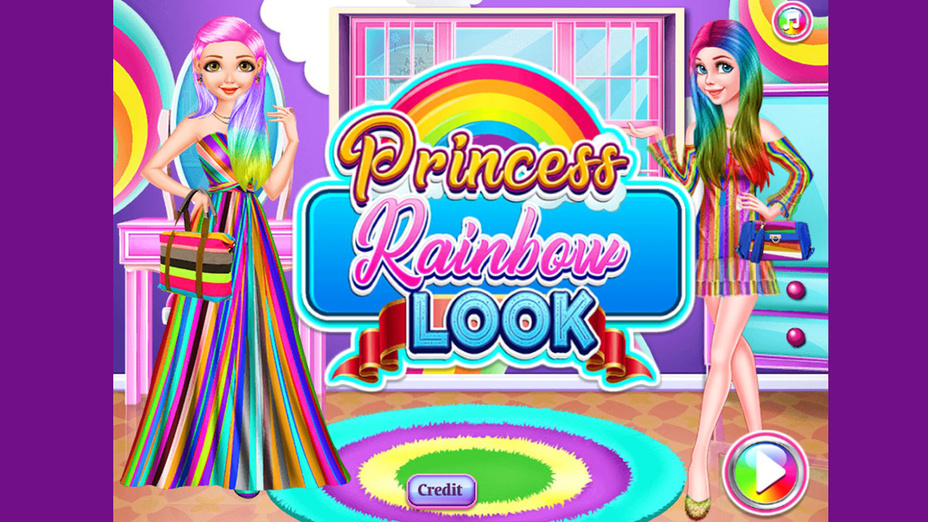 Игра Princess Rainbow Look играть онлайн в браузере