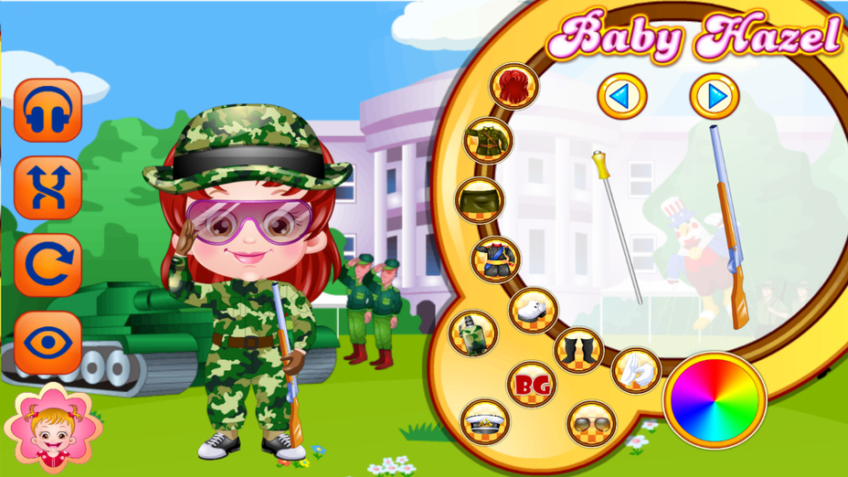 Игра Baby Hazel Defense Officer Dressup играть онлайн в браузере