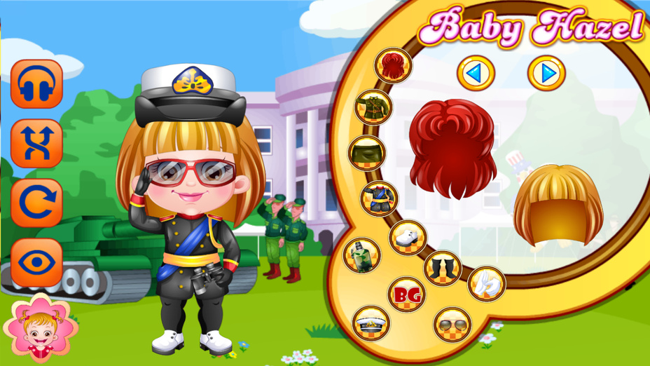 Игра Baby Hazel Defense Officer Dressup играть онлайн в браузере