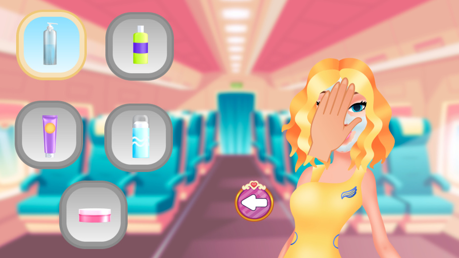 Игра Stewardess Beauty Salon играть онлайн в браузере