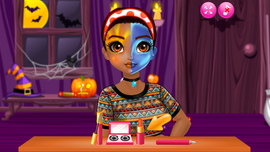 Игра Учебник по Двойному Макияжу «Принцессы на Хэллоуин» онлайн без регистрации играть бесплатно в браузере Игра Учебник по Двойному Макияжу «Принцессы на Хэллоуин» играть онлайн в браузере