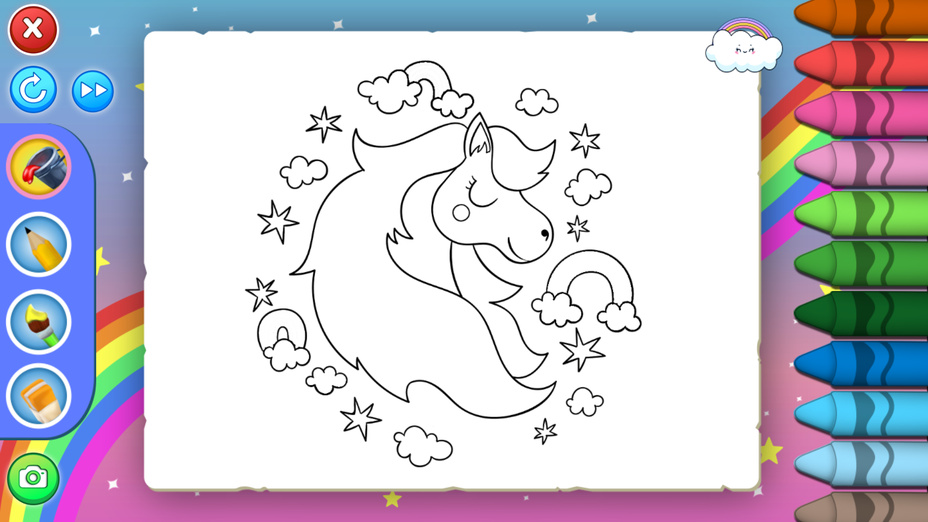 Игра Unicorn Coloring играть онлайн в браузере