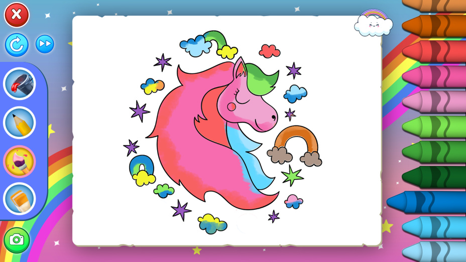 Игра Unicorn Coloring играть онлайн в браузере