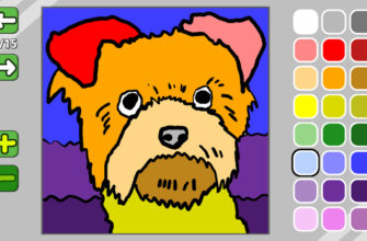Веселые собачки - простая раскраска для детей