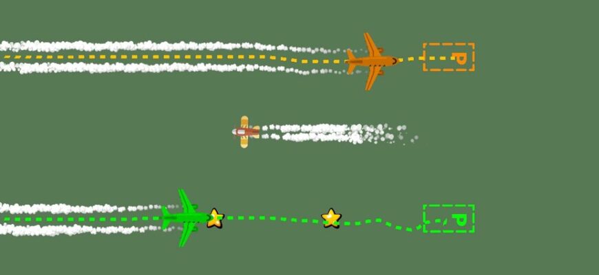 Нарисуй путь: парковка самолета