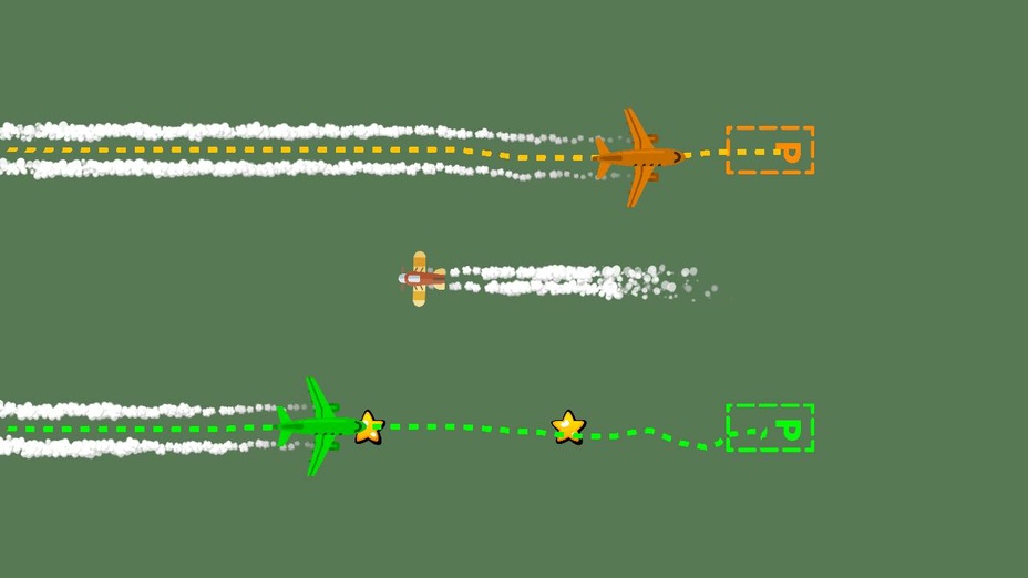 Игра Нарисуй путь: парковка самолета играть онлайн в браузере