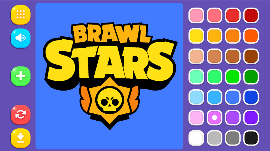 Игра Brawl Star - Раскраска для детей играть онлайн в браузере